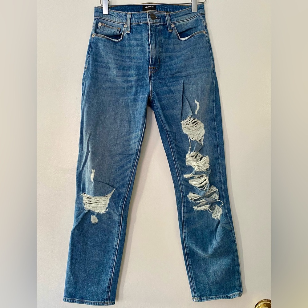 Hudson Distressed Skinny Blue Jean Size 26